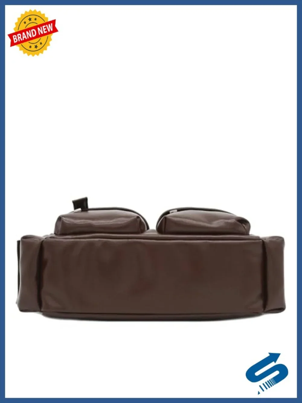 Glossy PU Leather Multi Pocket Shoulder Bag Satchel